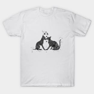 Cat and dog kissing T-Shirt